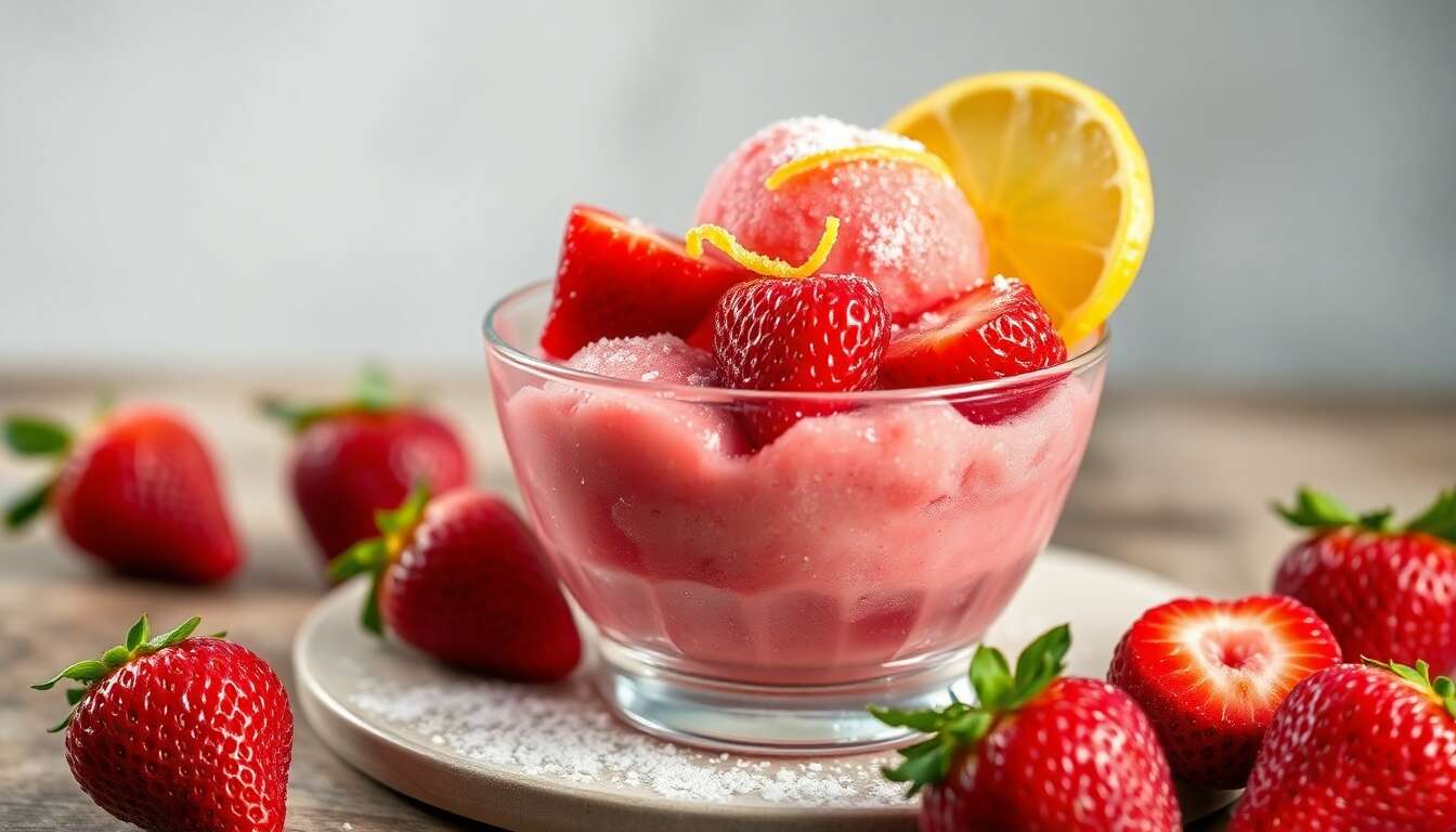 Recette facile de sorbet aux fraises