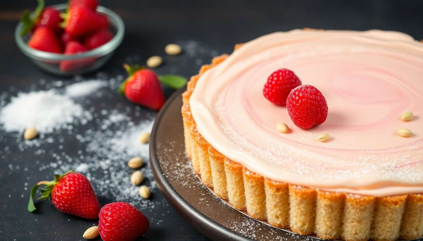 Tarte Fraise Framboise Pistache : recette Gourmande