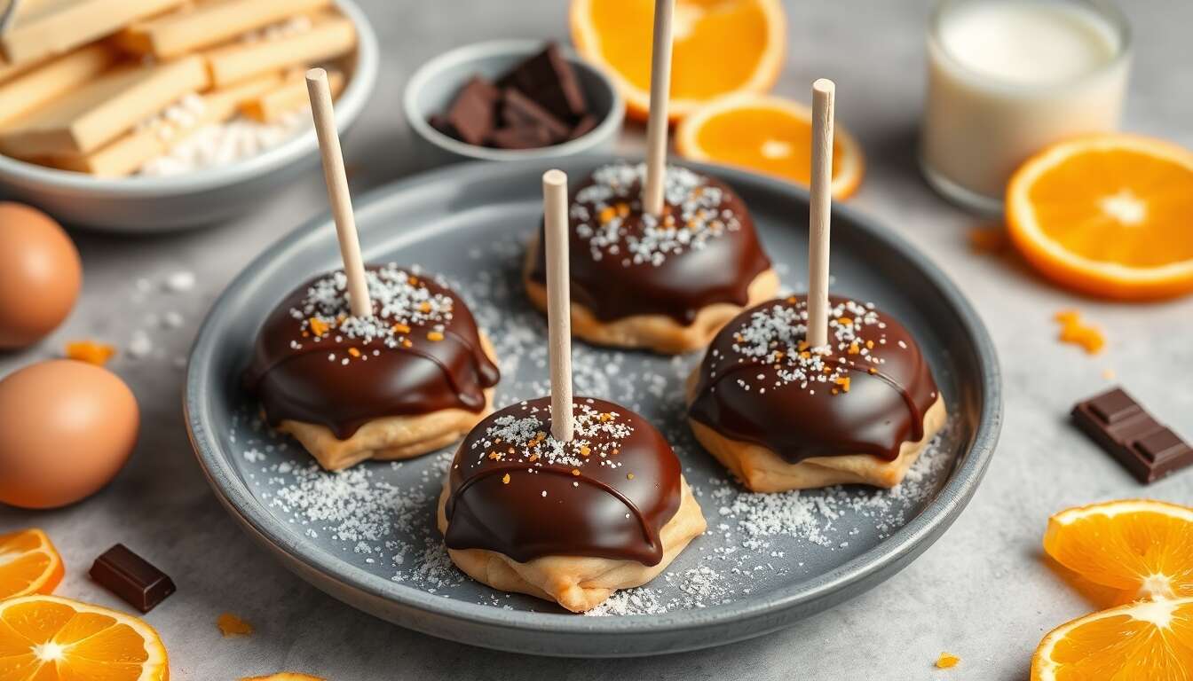 Galette des rois en sucettes chocolat-orange : une recette gourmande