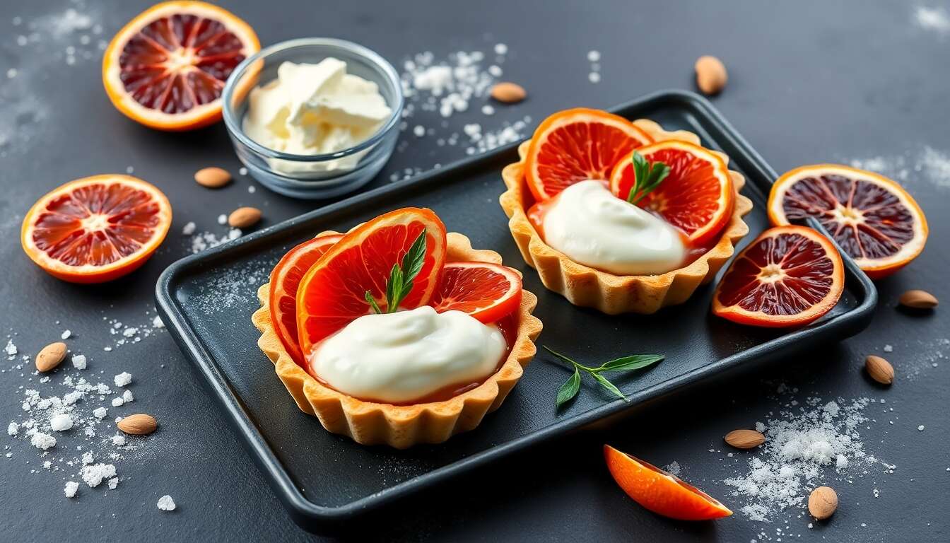 Tartelettes à l'orange sanguine et gin : la recette gourmande