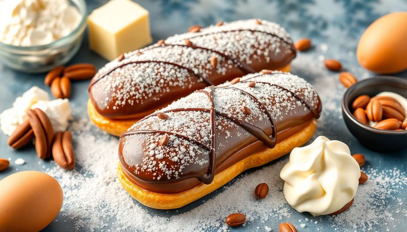 Éclairs au chocolat Dulce et praliné : recette gourmande