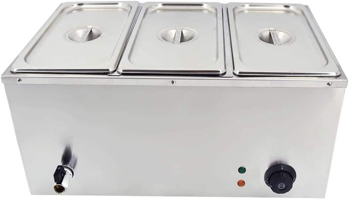 Test du bain-marie électrique Taimiko 220V avec 3 bacs