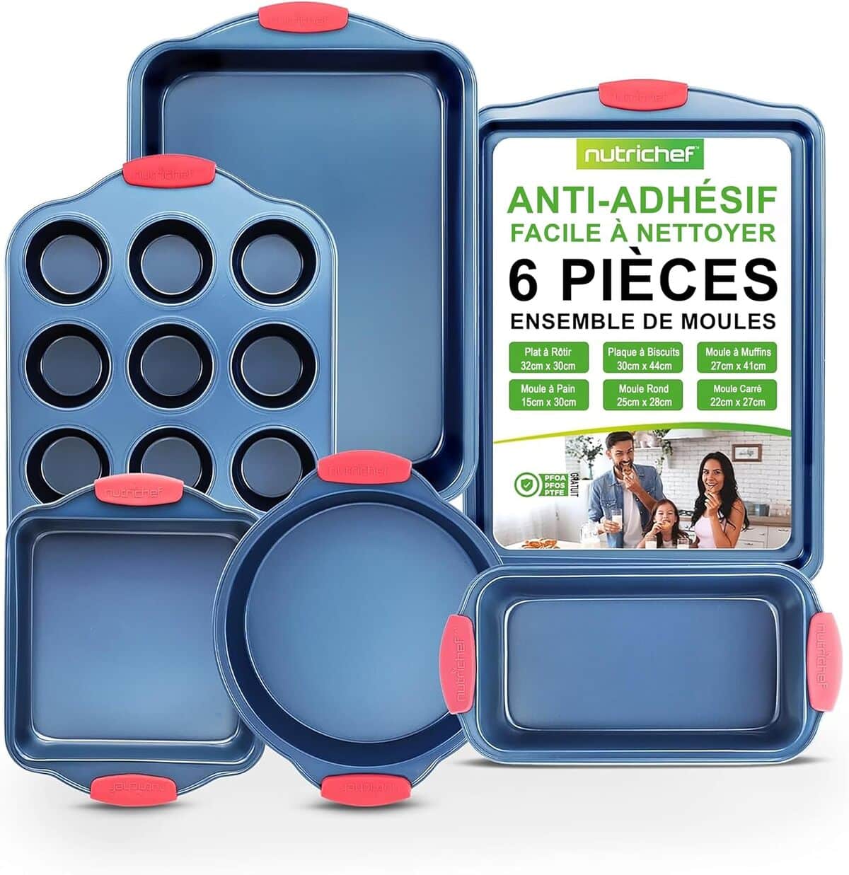 Test : moules à pâtisserie NutriChef, lot de 6 pièces