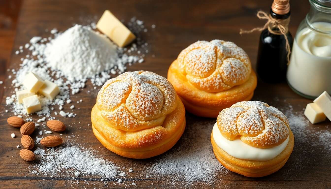 Choux craquelin à la chantilly : recette gourmande