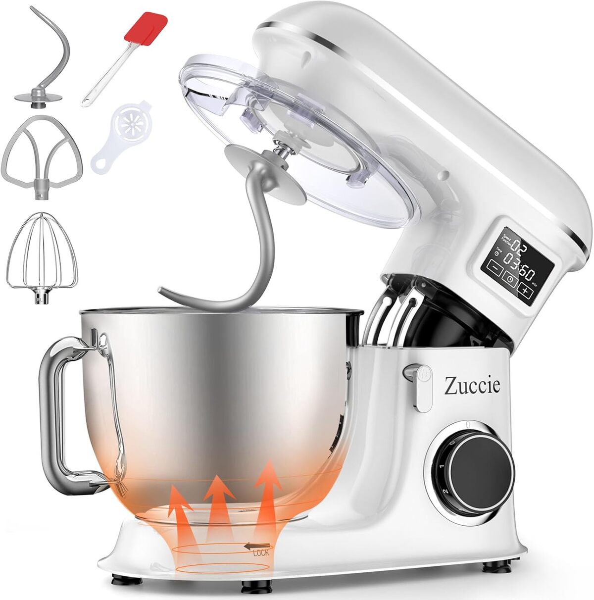 Test : zuccie robot pâtissier 1500W multifonctions 8L