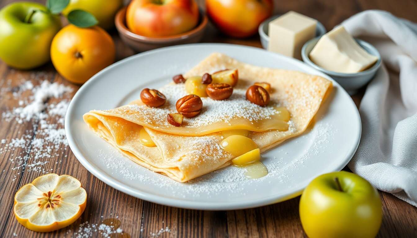 Crêpes épaisses aux pommes : recette gourmande