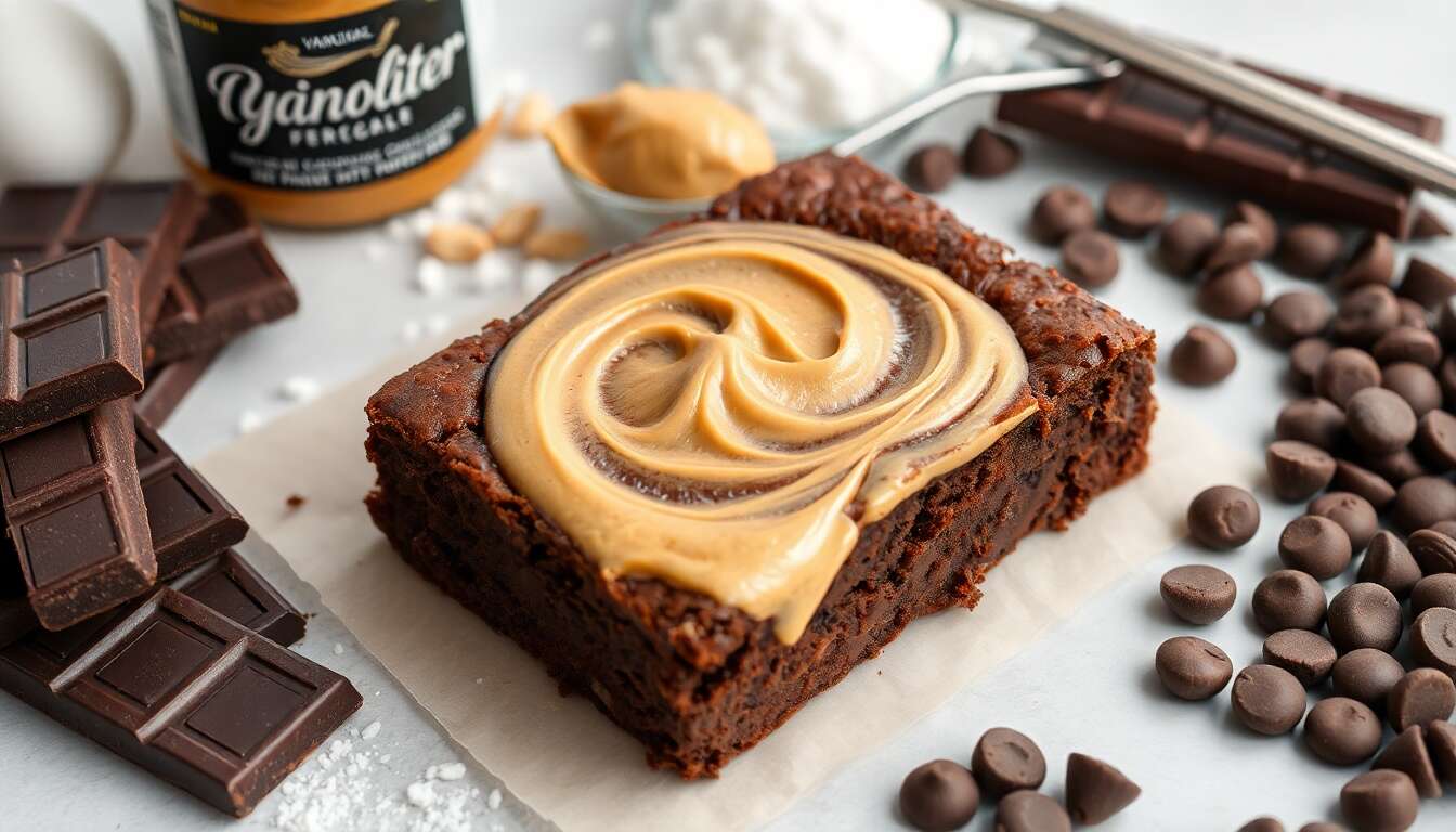 Brownie au beurre de cacahuète : recette gourmande