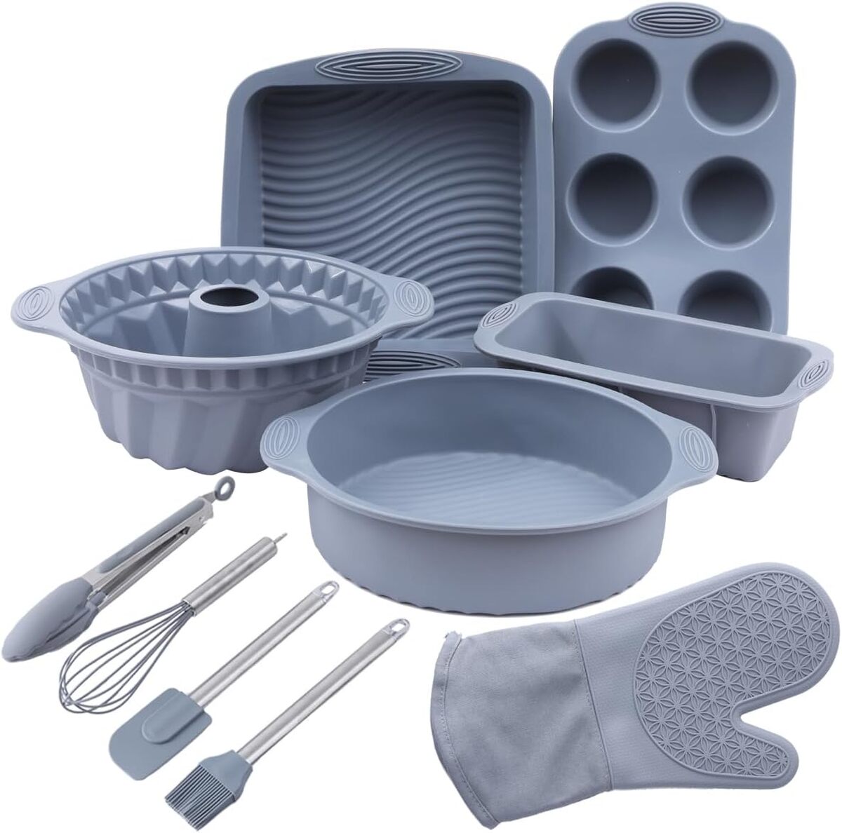 Test du moule à gâteau 10 en 1 en silicone anti-adhésif