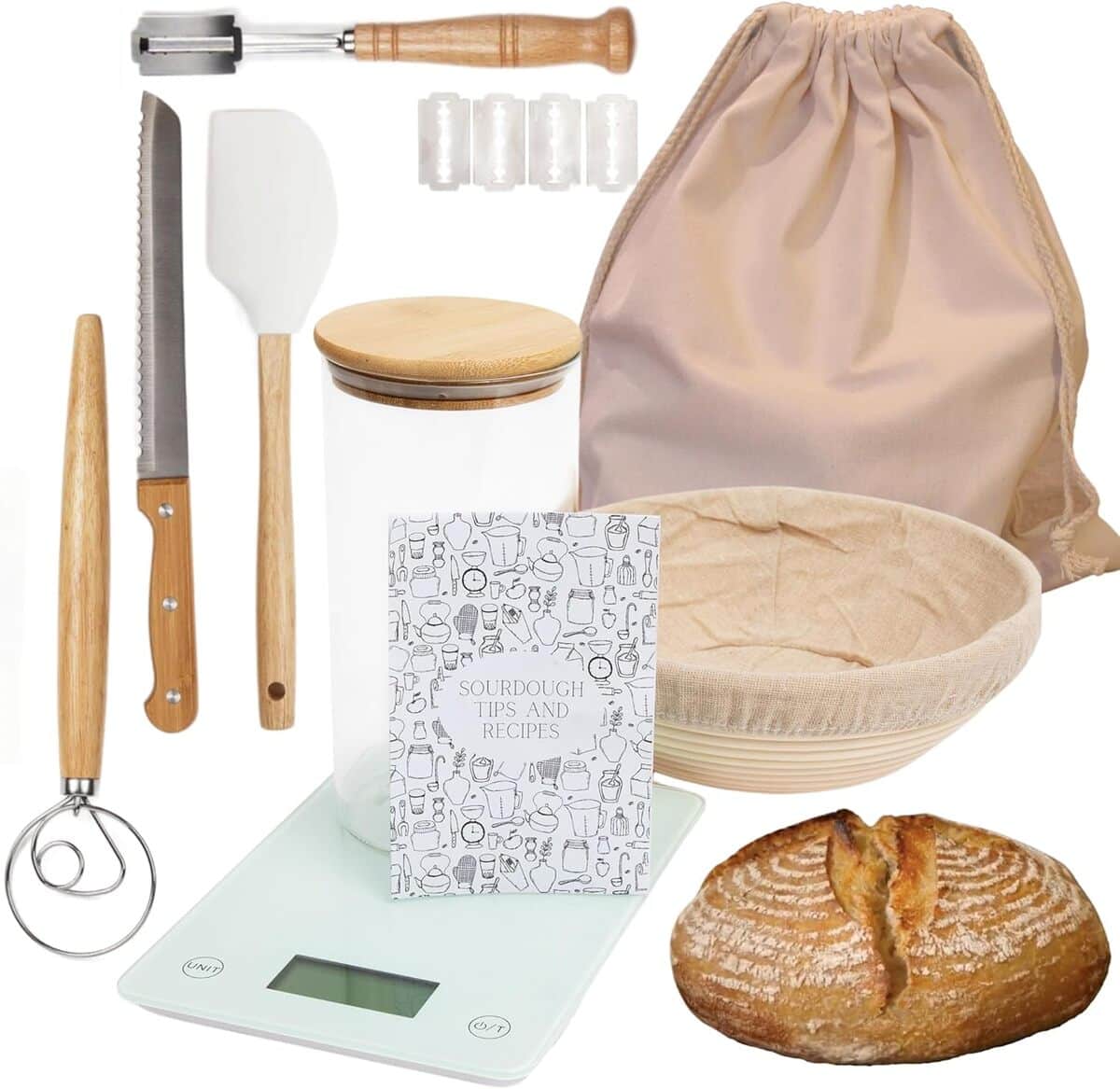 Test : kit de pâtisserie au levain avec bocal et spatule
