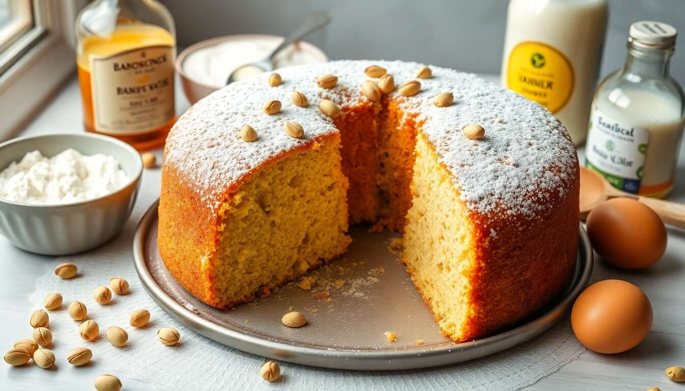 Recette : cake pistache et fleur d'oranger délicieux