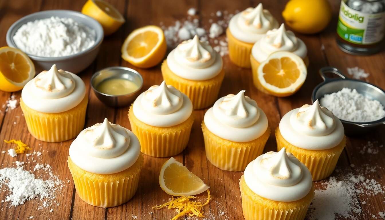 Recette de cupcakes citron meringués avec Cooking Chef