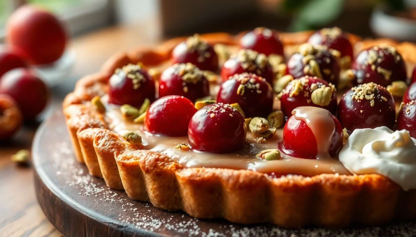 Recette de Tarte Cerise Pistache par Claire Heitzler