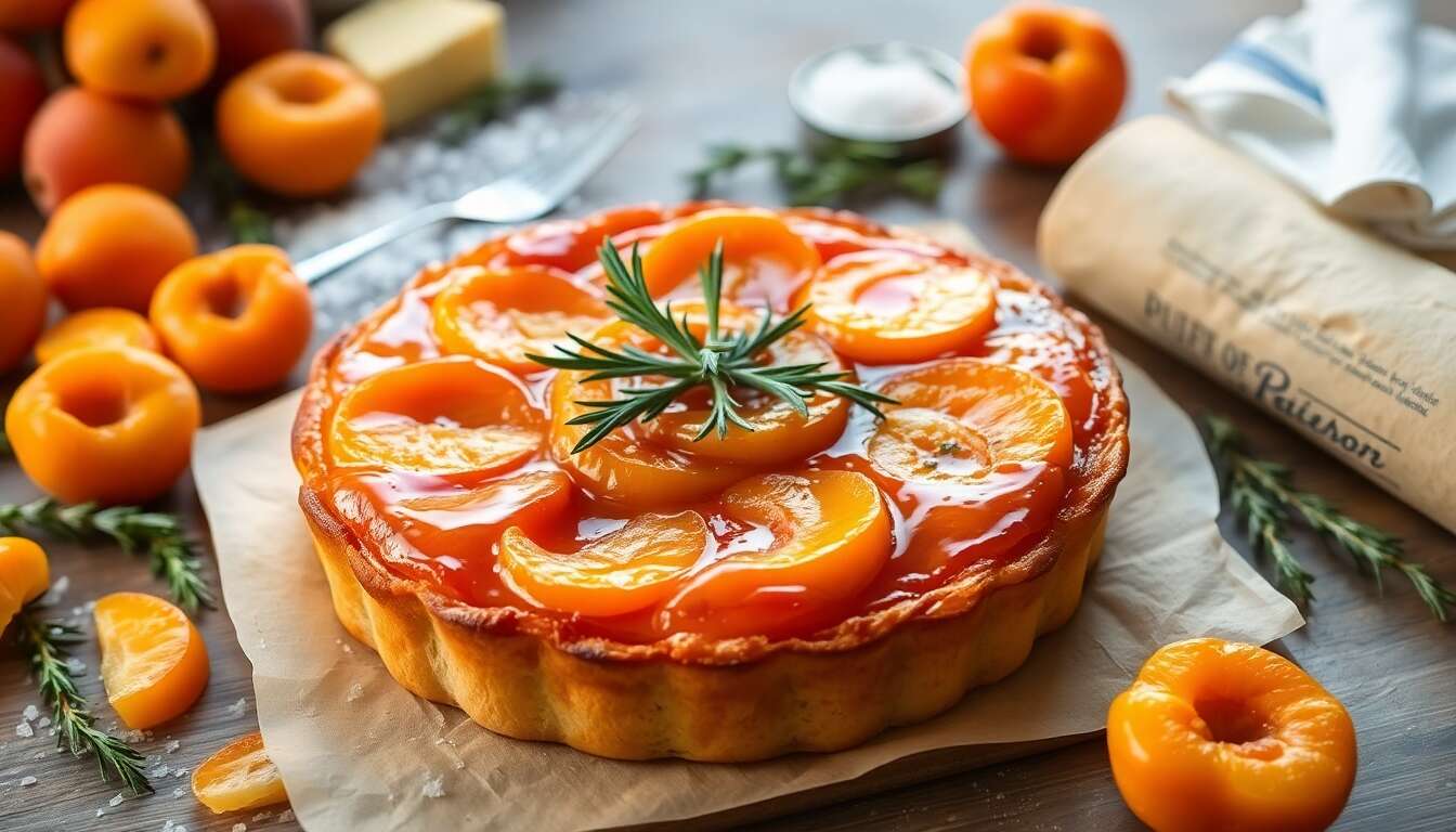 Délice estival : tarte Tatin aux abricots et romarin