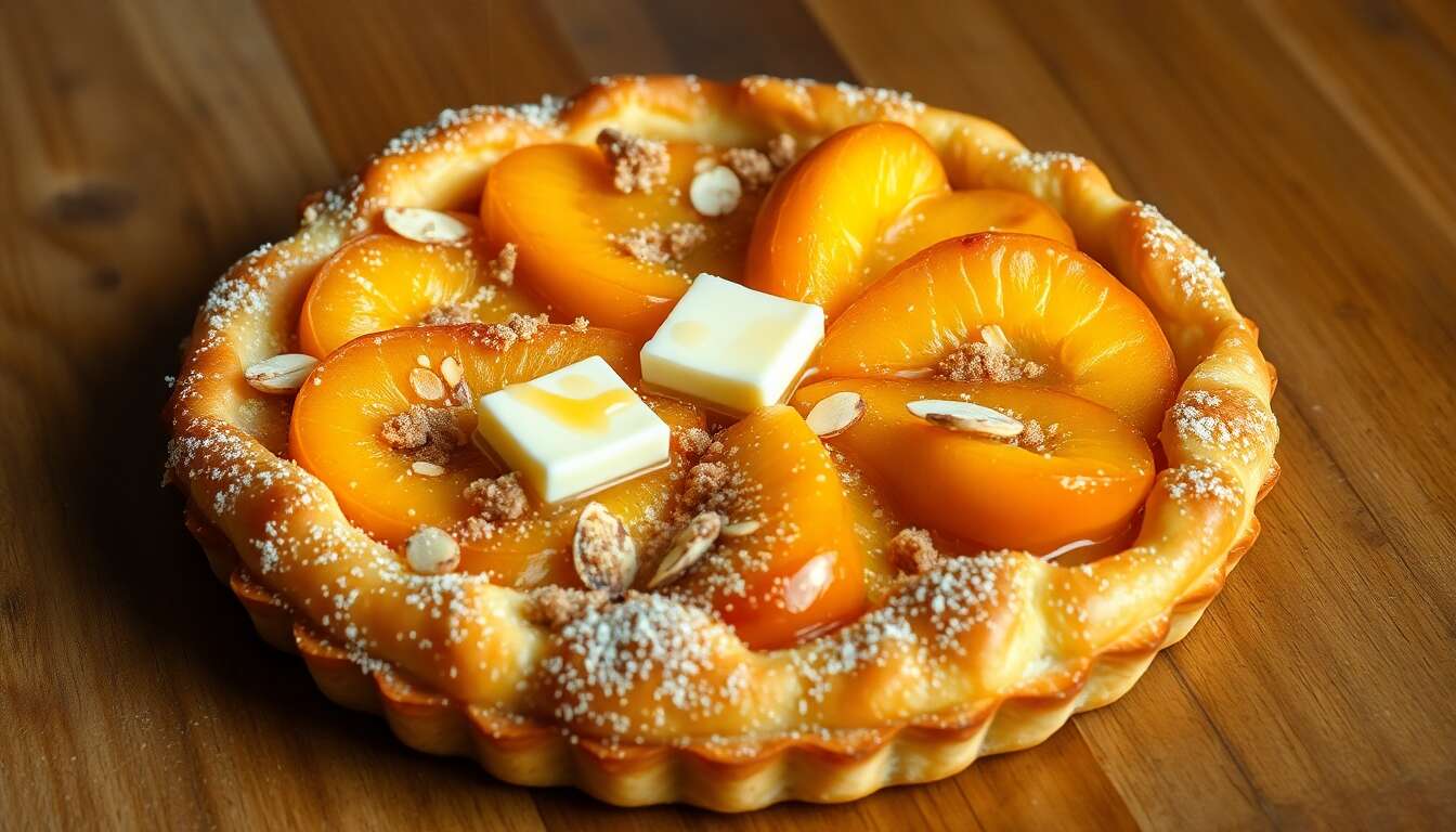 Tarte rustique abricots & amandes : recette facile et savoureuse