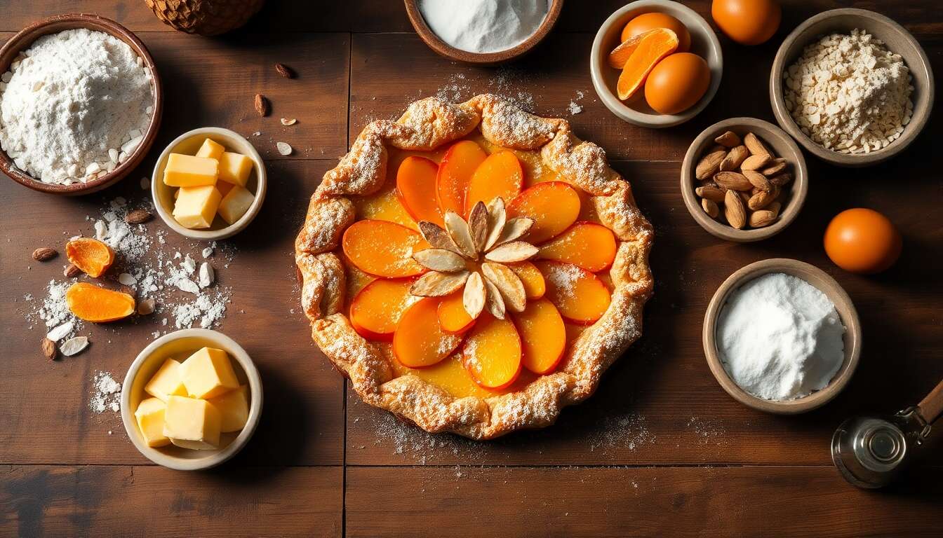 Tarte rustique abricots amandes : recette facile et gourmande