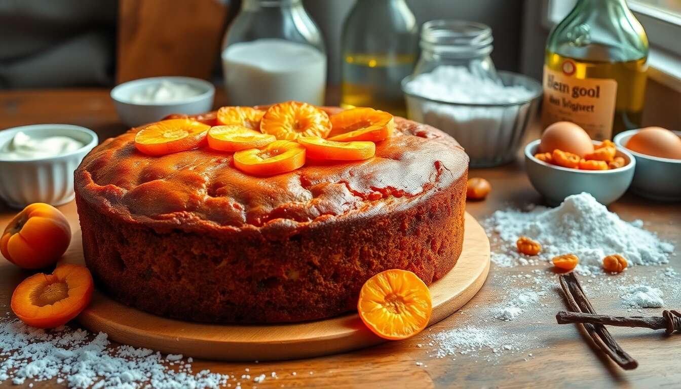Gâteau au yaourt et abricots : recette ultra moelleuse