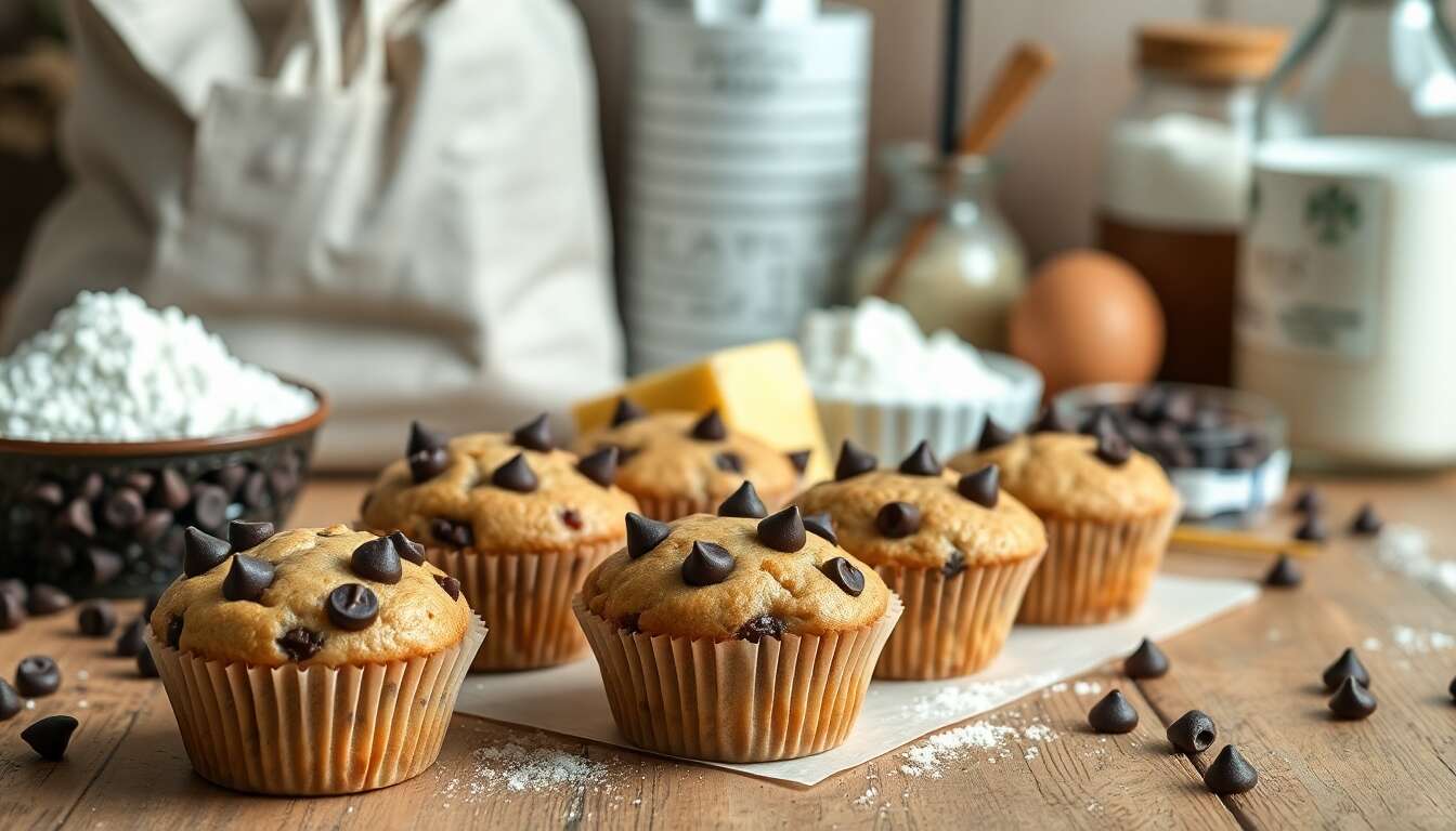 Recette mini muffins : pépites de chocolat fondantes