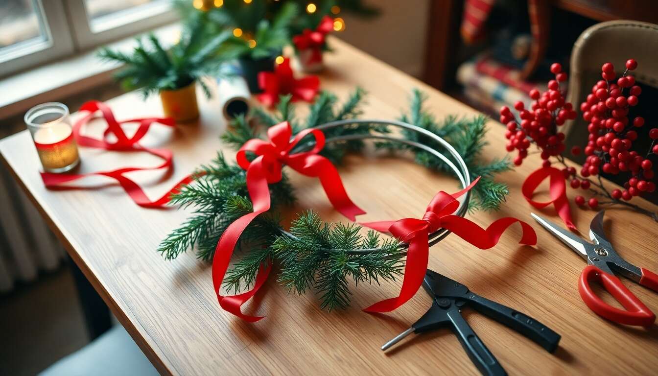 Recette de couronne de Noël festive