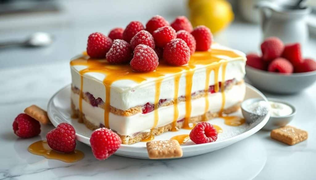 Gâteau glacé à la framboise : recette facile et rafraîchissante