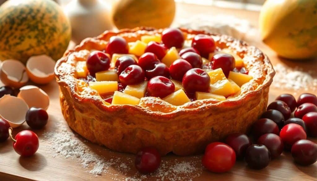 Clafoutis au melon et cerises : recette gourmande