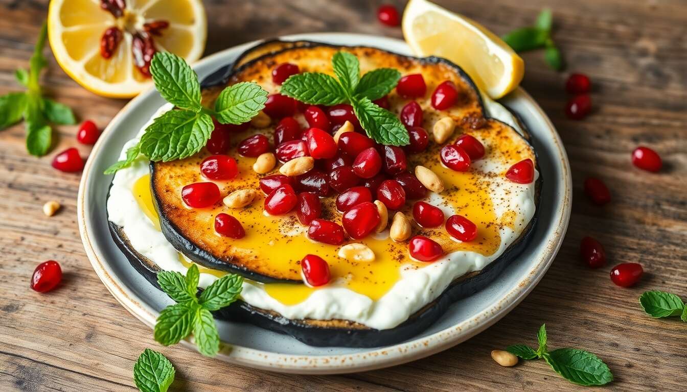 Gâteau froid d'aubergines à la menthe : recette fraîche et savoureuse