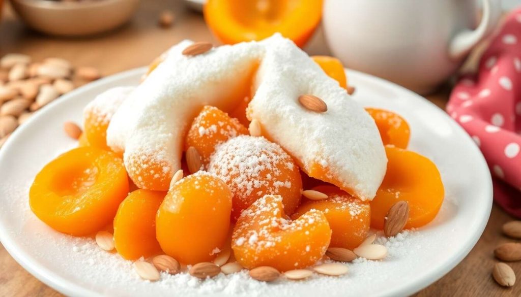 Abricots à la neige : recette aux amandes facile