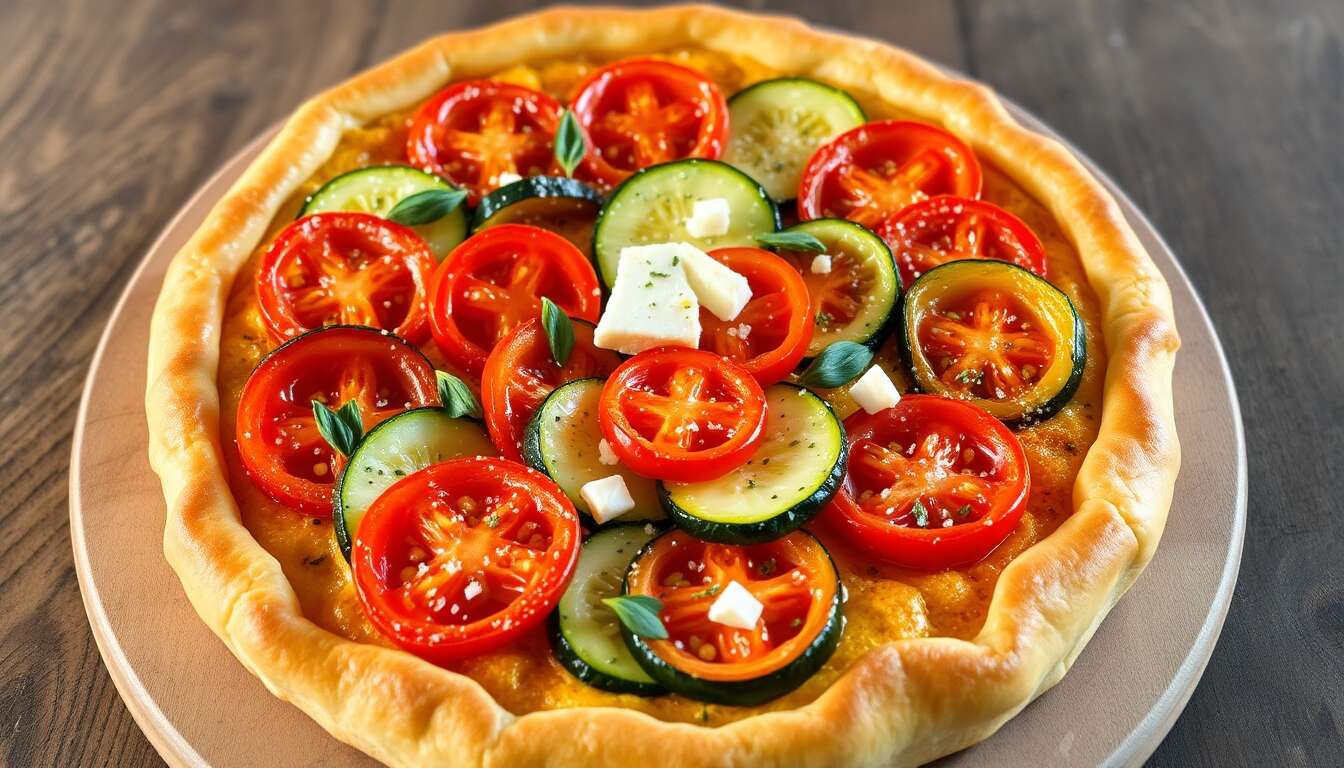 Recette de Tarte aux Courgettes et Tomates