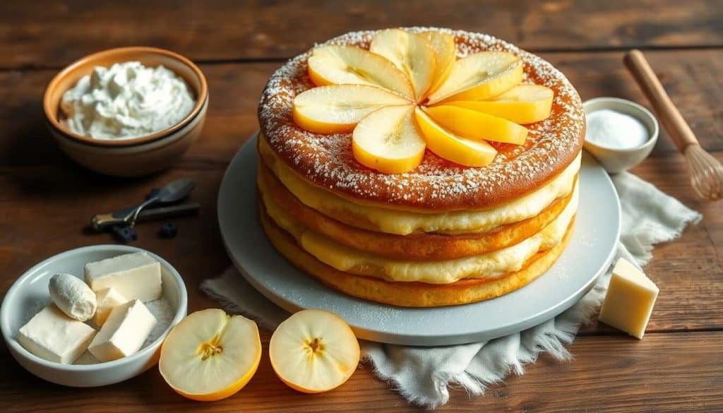 Gâteau aux pommes et au fromage blanc : recette facile et savoureuse
