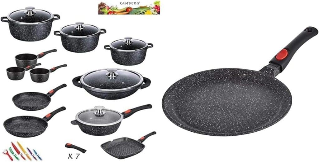 Test : batterie de cuisine Kamberg 27 pièces en fonte d'aluminium