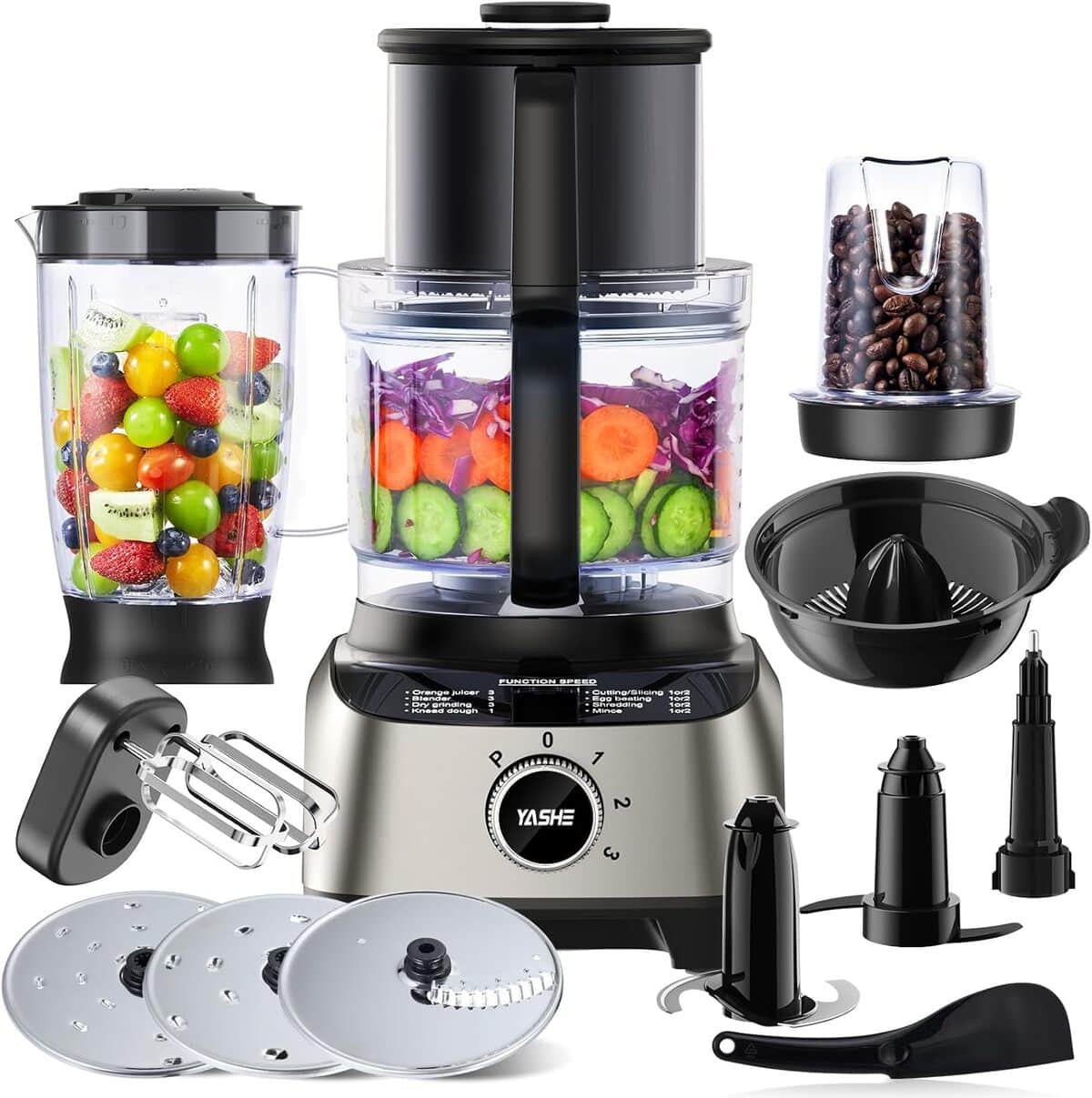Test du robot cuisine multifonctions YASHE 1300W