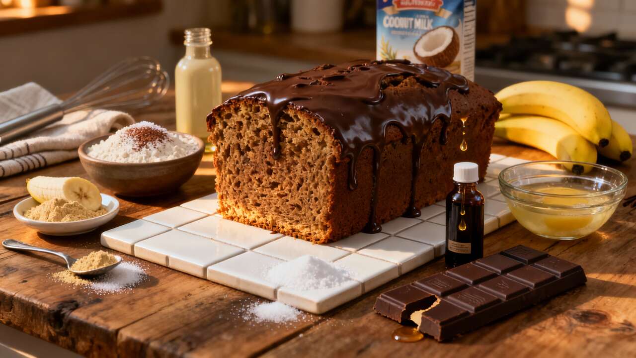 Gâteau aux bananes nappé de chocolat : recette gourmande