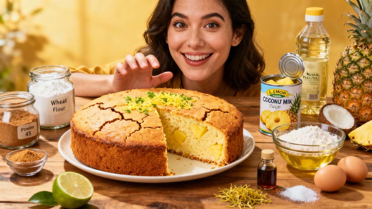 Gâteau à l'ananas et zeste de citron : une recette exotique et savoureuse