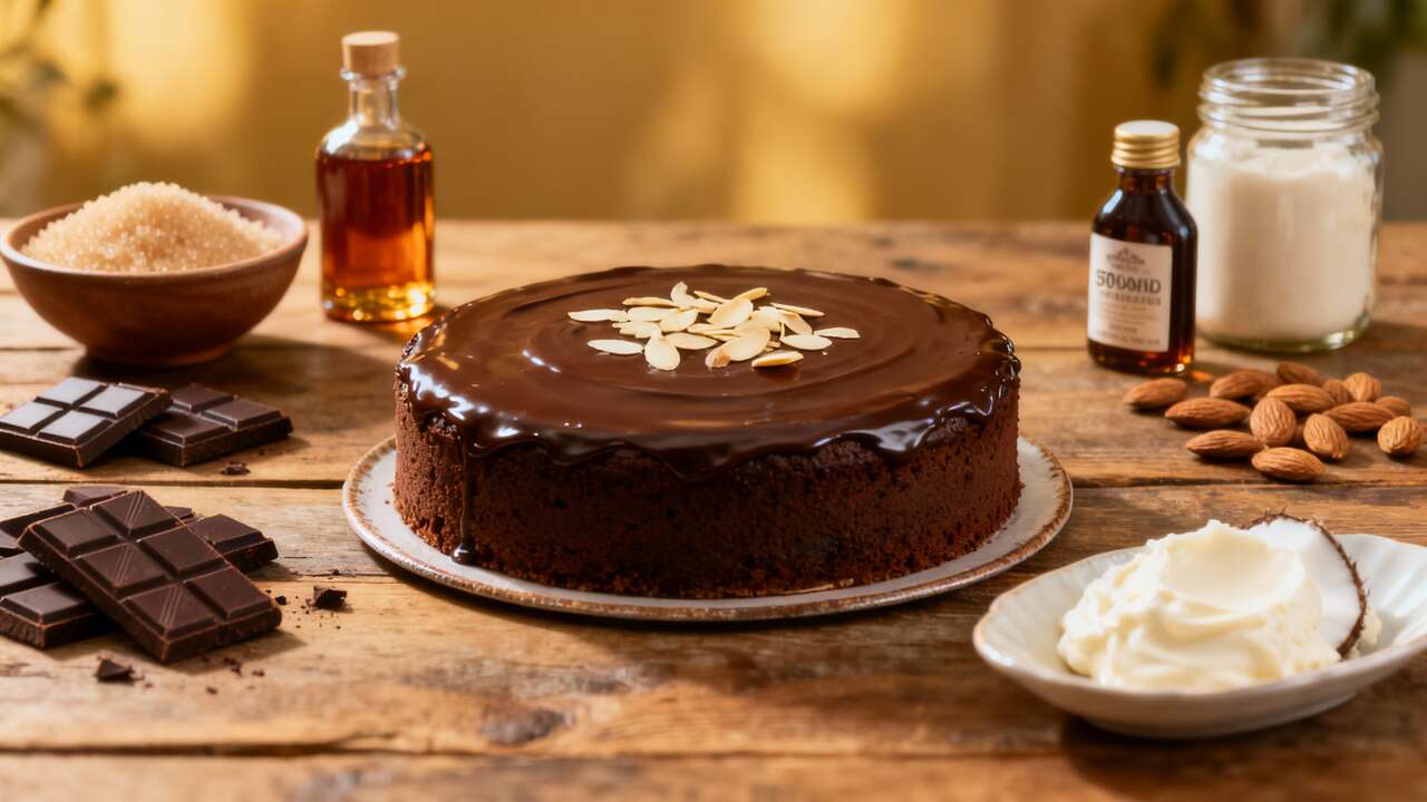 Gâteau au chocolat, amandes et rhum : recette irrésistible