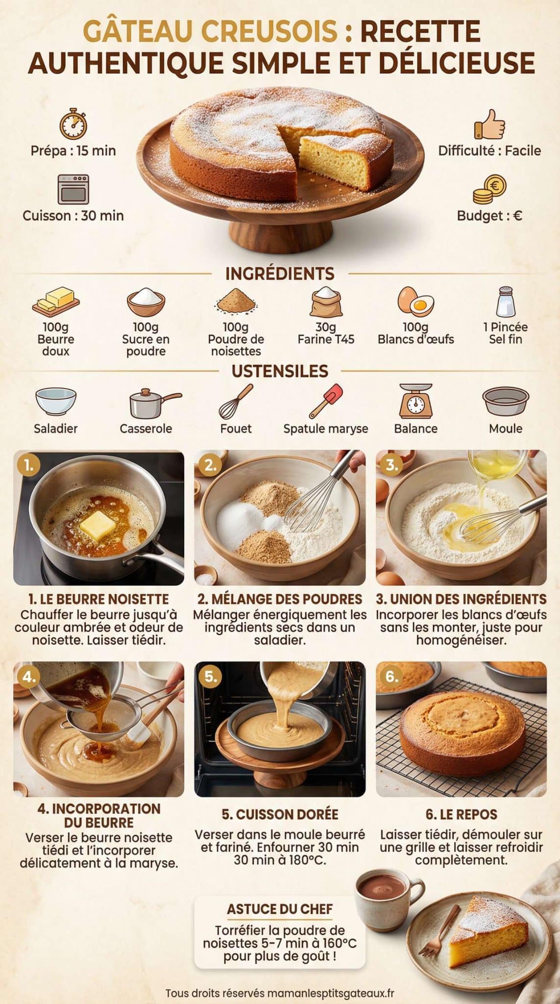 Fiche recette G&acirc;teau creusois : recette authentique simple et d&eacute;licieuse