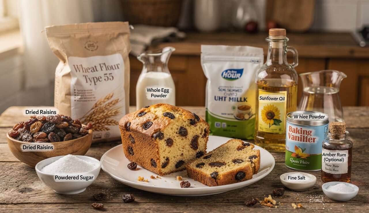 Recette de gâteau aux raisins moelleux et facile