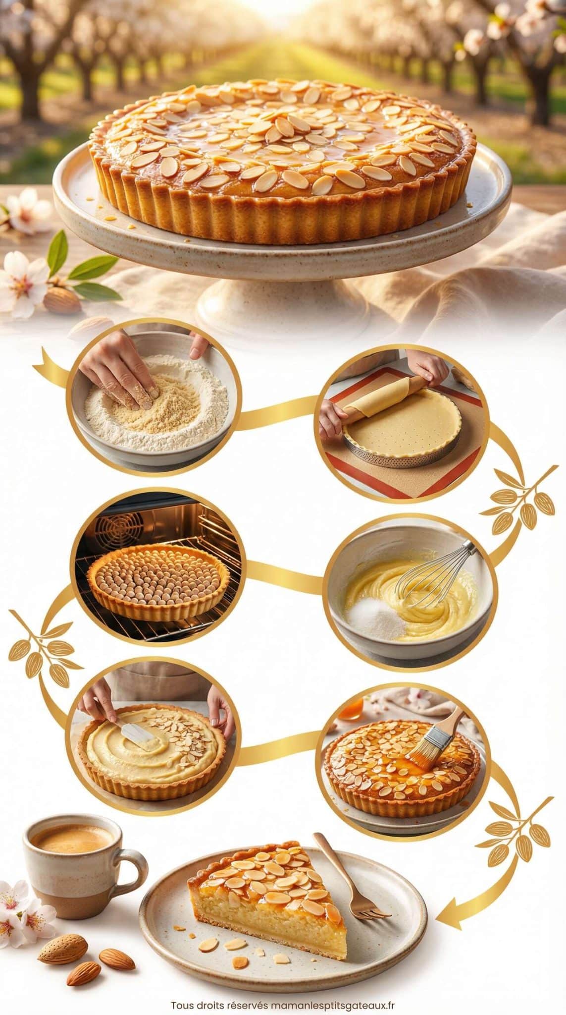 Fiche recette Recette Tarte aux Amandes de Californie : d&eacute;lice Gourmand