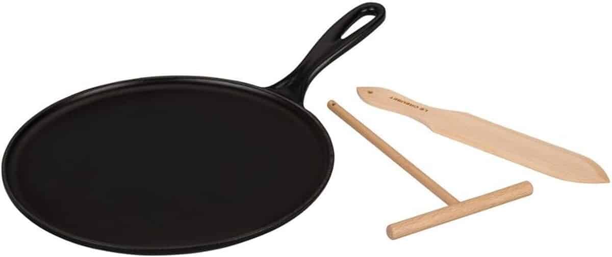 Test crêpière Le Creuset fonte émaillée noire 27 cm