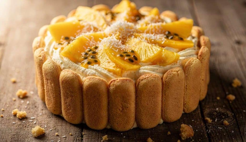 Charlotte aux fruits exotiques : recette tropicale facile et savoureuse