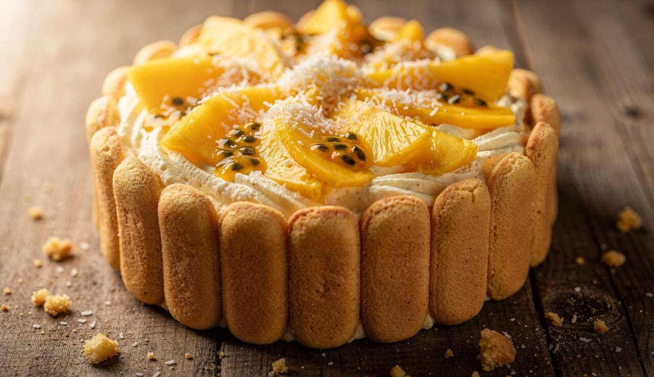 Charlotte aux fruits exotiques : recette tropicale facile et savoureuse