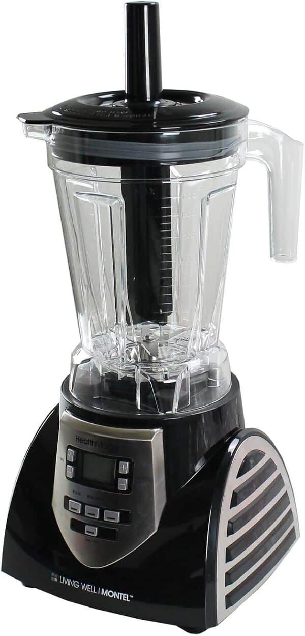 JLA-8 Professional Countertop Blender, Emulsifier 1200-Watt with 60-oz BPA Free Jar Stainless Steel Blades for Frozen Drinks, Smoothies, Sauces & More, Black
