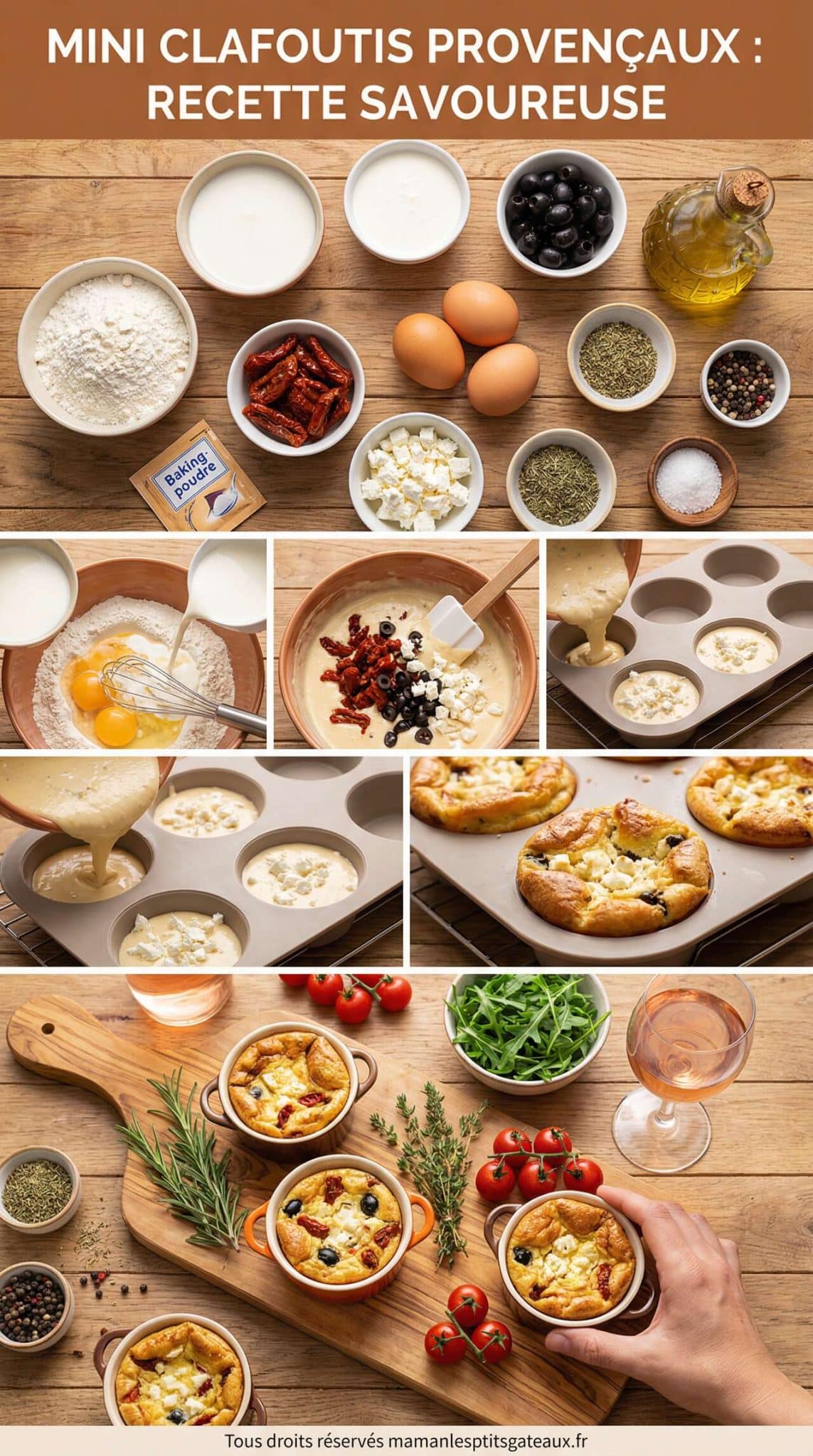 Fiche recette Mini Clafoutis Provençaux : recette Savoureuse Fiche recette Mini Clafoutis Provençaux : recette Savoureuse