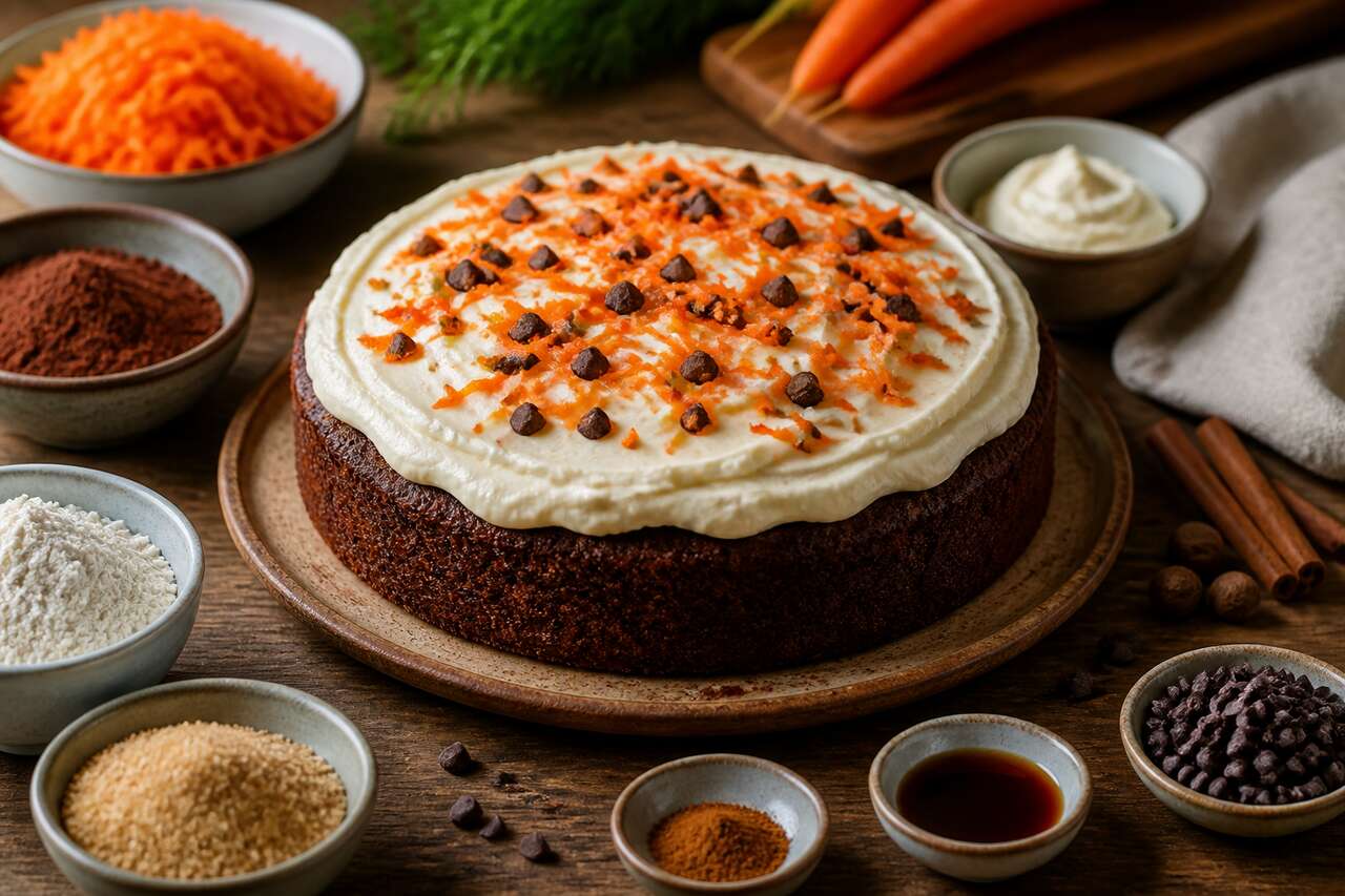 Gâteau de carottes au chocolat : recette gourmande et originale