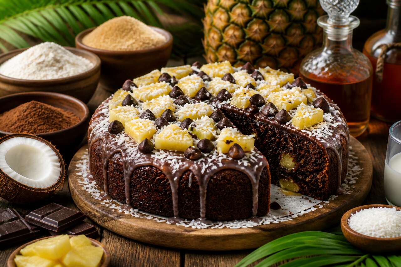 Gâteau des îles au chocolat : recette exotique facile et savoureuse