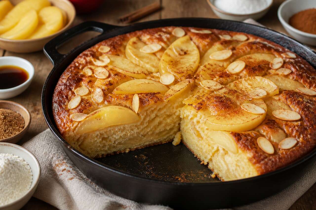 Apple cake à la poêle : recette facile et rapide