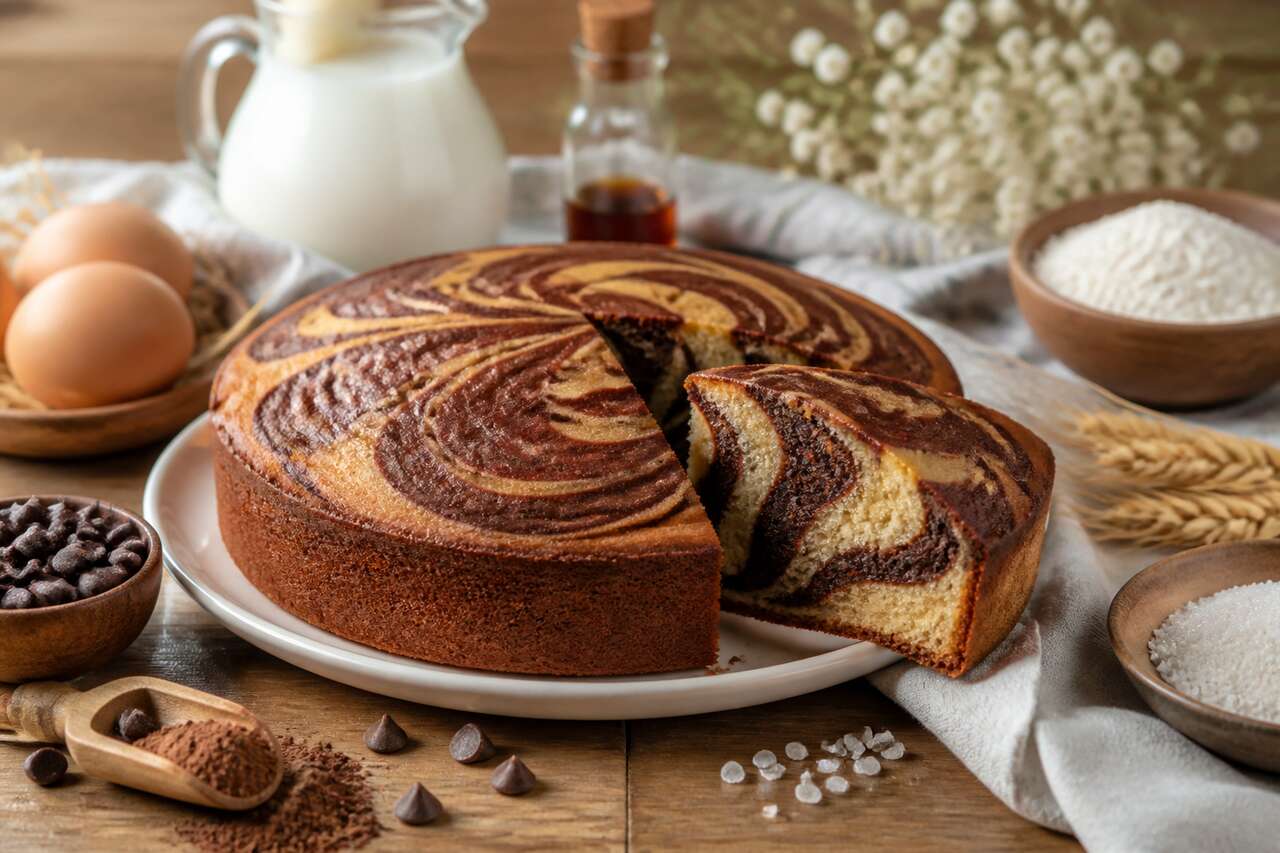 Cake au yaourt chocolat-vanille : recette facile et gourmande