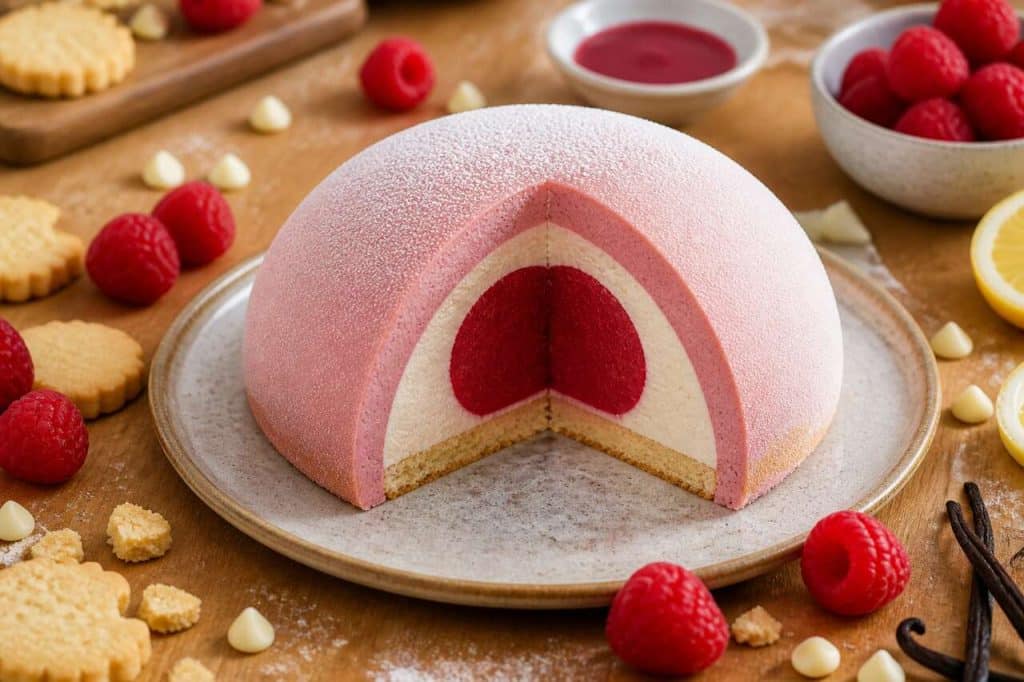 Recette d'entremets à la framboise
