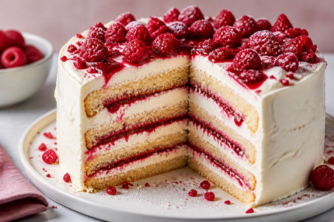 Recette du layer cake aux framboises