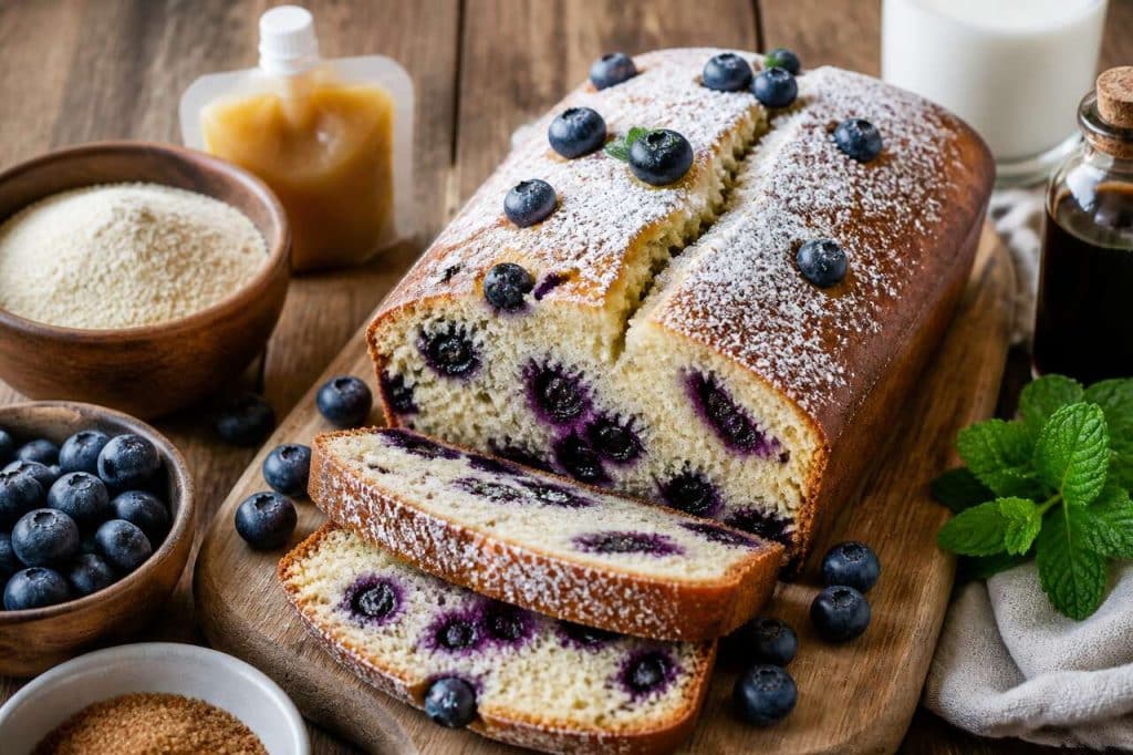 Cake aux myrtilles light : recette facile et rapide