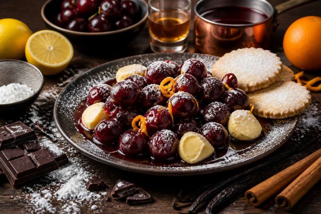 Recette de cerises jubilées : un dessert flamboyant