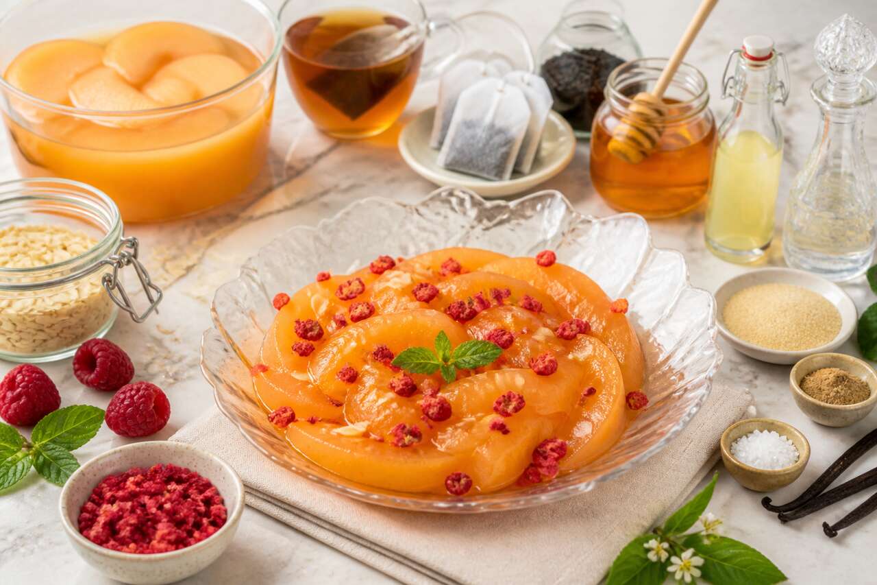 Salade glacée de melon du Quercy et framboises au thé